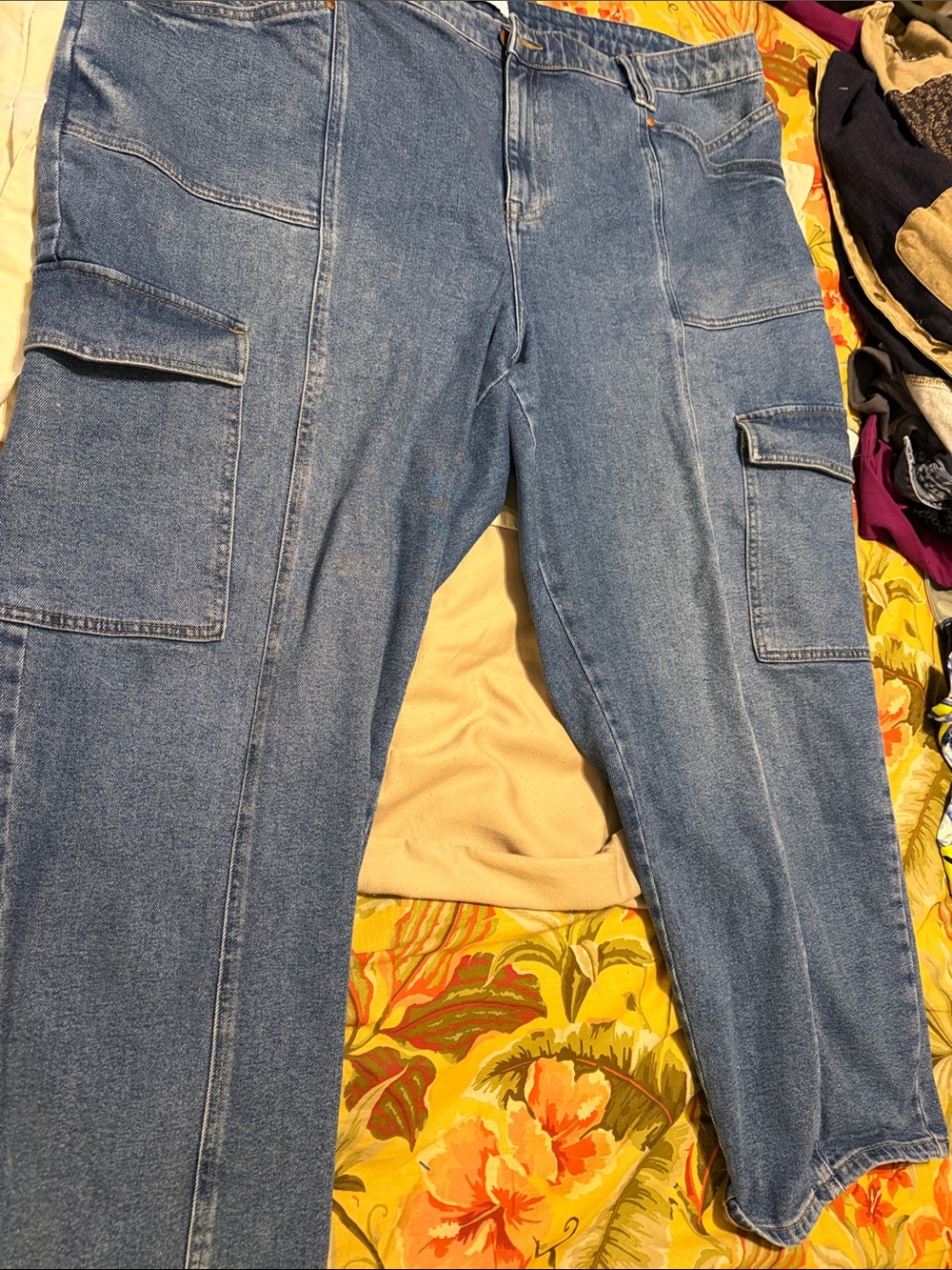 Lane Bryant Light Blue Relaxed Cargo Jeans